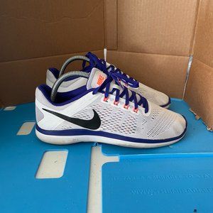 Nike Womens Flex 2016 830751-002 Blue Running Shoes Lace Up Low Top Size 8